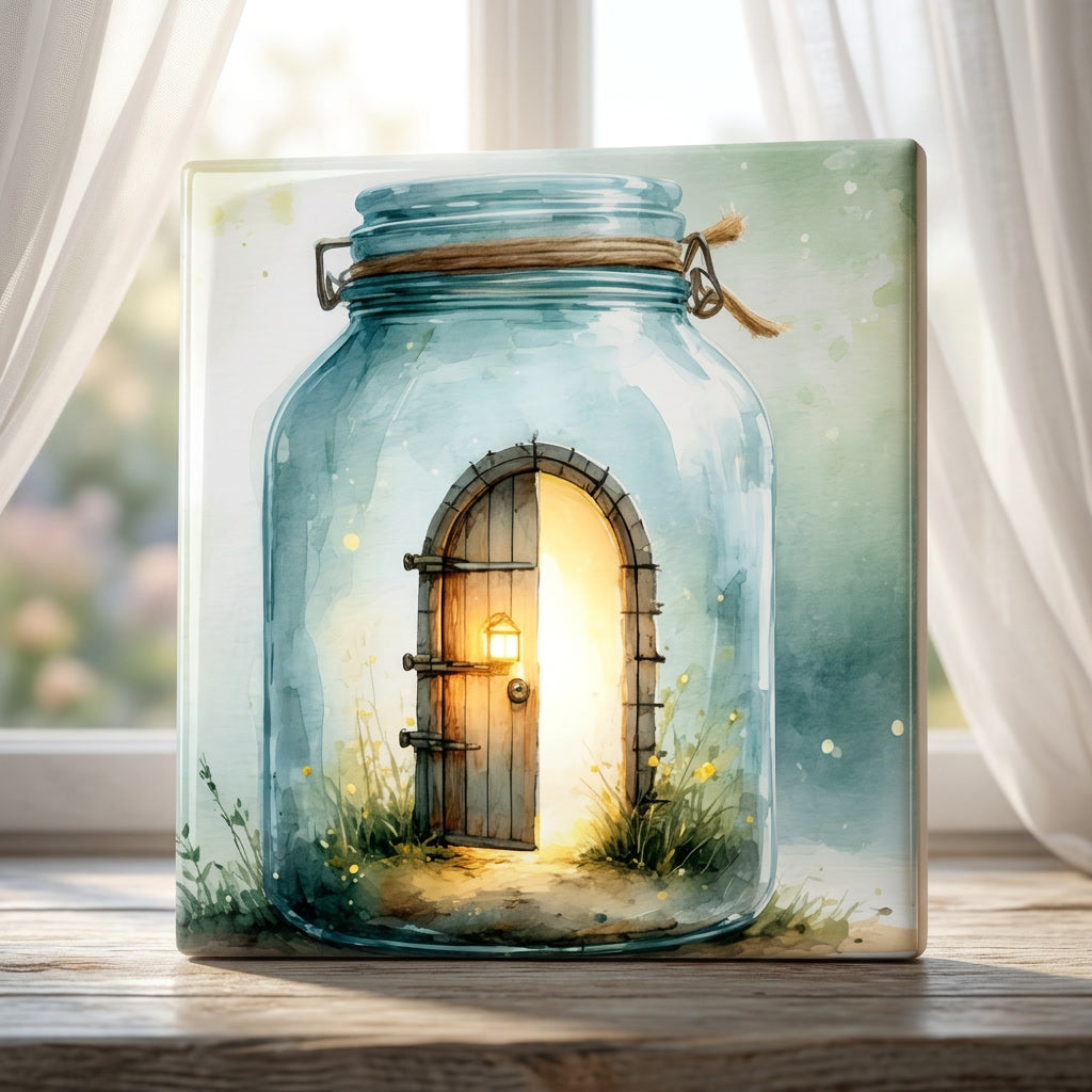 Doorway in a Jar Tile – Whimsical Door Decor