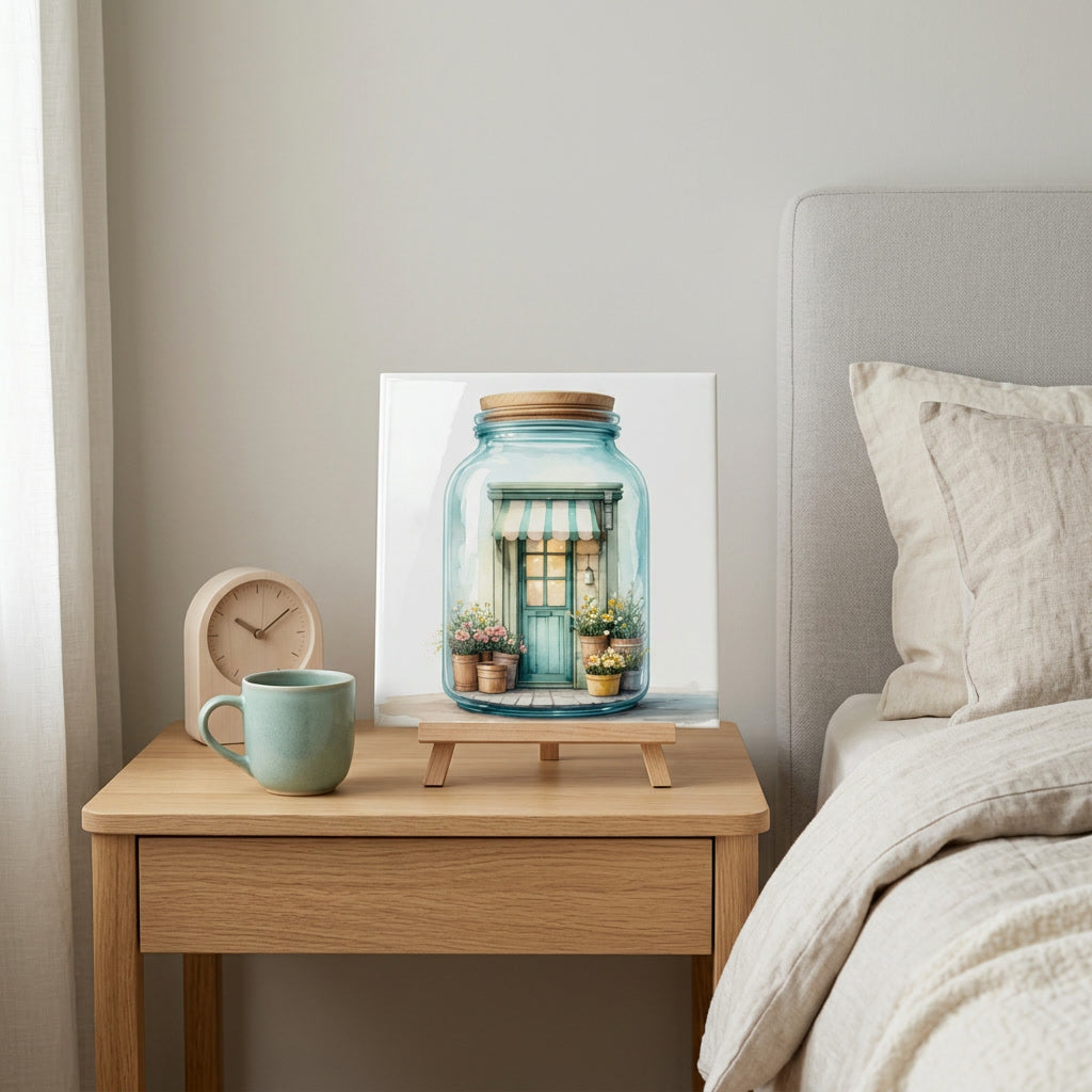 Flower Shop in a Jar Tile – Whimsical Floral Shop Decor