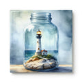 Lighthouse in a Jar Tile – Coastal Lighthouse Decor